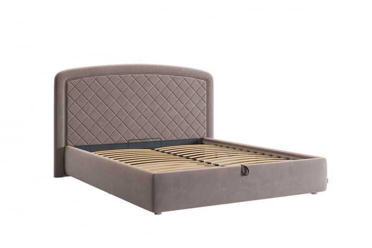 Кровать 1.6 Сильва 2 с подъем. механизмом ZP.KM1.6-18 какао (велюр)_1