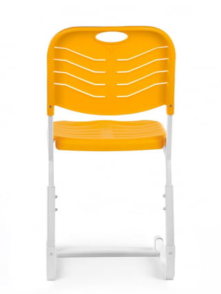 Стул ученический регулируемый пластиковый (рост 5-7) Желтый_4