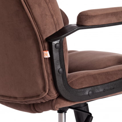 Кресло БЕРГАМО хром (22) флок , коричневый, 6 / BERGAMO_13