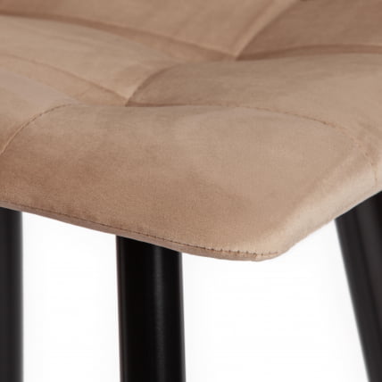 Стул барный CHILLY (mod.7095б) ткань/металл, 53х44х104 см, высота до сиденья 76 см, бежевый barkhat 5/черный_6