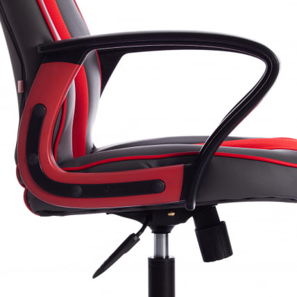 Кресло RACER кож/зам/ткань, металлик/красный, 36/08_11