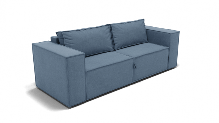 Диван Хилтон-1 (ЗР) Цвет фасада: Голубой; Тип: Прямой; Материал фасада: Металл/Велюр_0