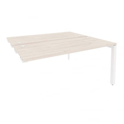 Стол-приставка двойной на П-образном м/к к опорным элем. ONIX O.MP-D.SPR-4.7 Денвер Светлый/Белый_0