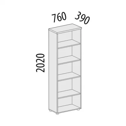 Шкаф 5 секций Альфа 64.40 Дуб Кронберг_1