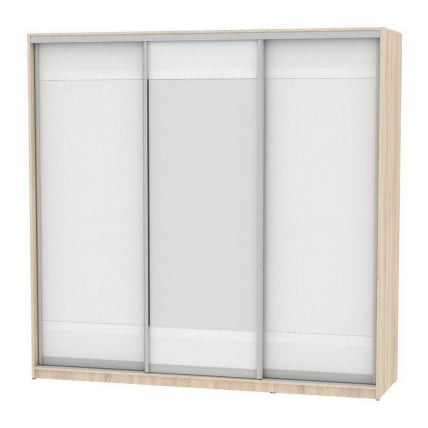 Шкаф-купе B-220х235х60-1(ДСС-Белый-D9D10D9)_0