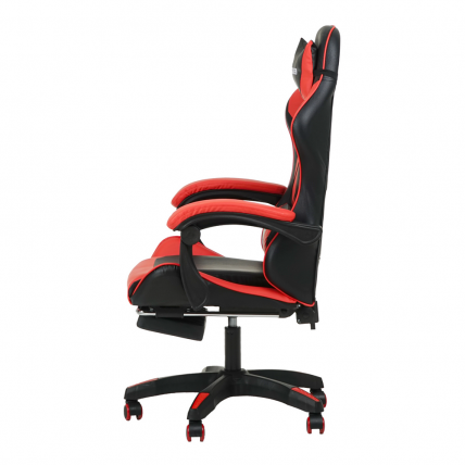 Кресло 1206 KINGQUEEN цвет черный/красный с массажем 1206-black-red-mass_2