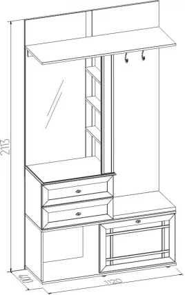 Шкаф МЦН Sherlock 70 Орех шоколадный_3