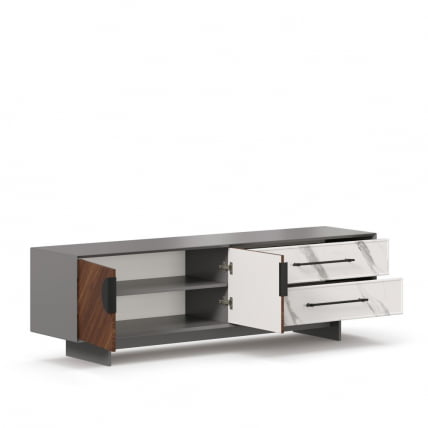 Тумба ТВ 1800 Вилена ЛД 138.140.000 Оникс Серый/Орех/Монте белый_3