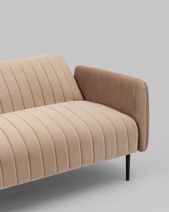 Диван прямой Дрезден велюр Бежевый_7