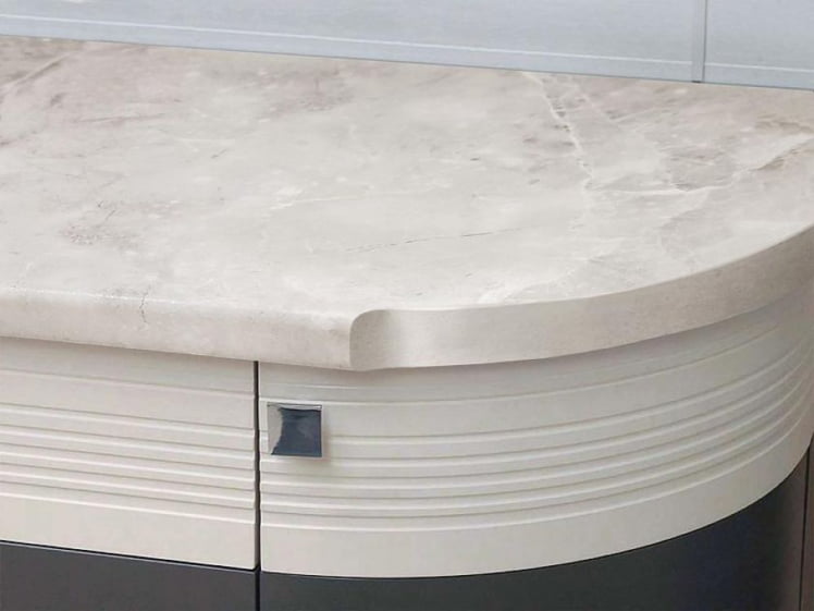 Столешница ПФР 18.150 Итальянский камень (правая радиусная) 1500 мм_1