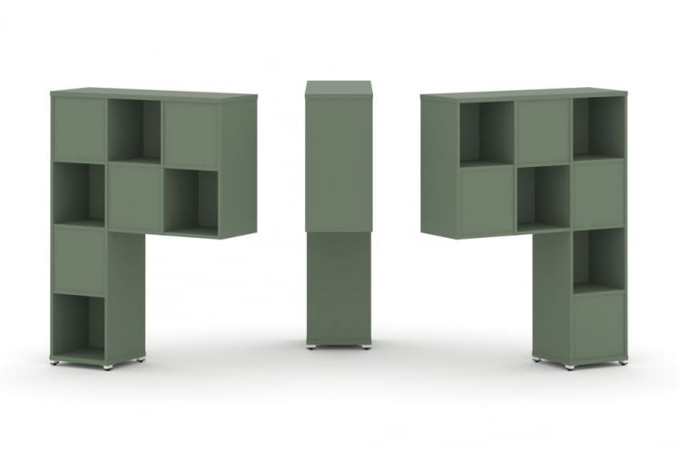 Надставка на стол высокая двухсторонняя + задняя стенка (8 шт.) CONCEPT CN.DNV-001 Кобо Белый металл_0