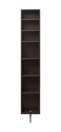 Поворотный шкаф в белом глянцевом стекле Зум Шелф Венге_1