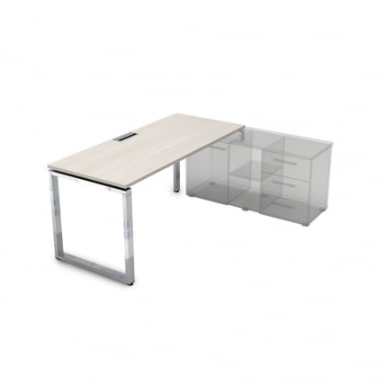 Стол рабочий, прямолинейный три опоры, правый GLOSS LINE НСТП-О.989 Ivory_0