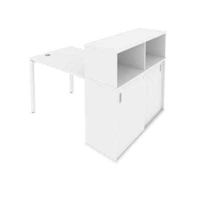 Рабочая станция с опорным шкафом-купе Metal System Б.РС-СШК-3.1 Белый_0