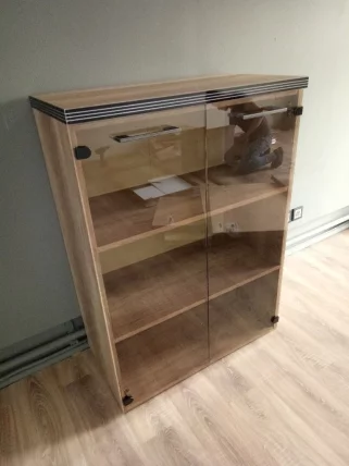 Шкаф со стеклянными дверьми и топом TMC 85.2 (Дуб Каньон)_1