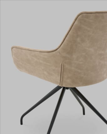 Кресло вращающееся Кимберли рогожка/замша бежевый_5