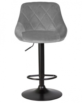 Стул барный DOBRIN LOGAN BLACK (серый велюр (MJ9-75)) 2 шт_2