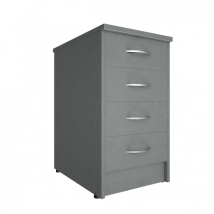 Тумба приставная (с замком) Riva А.ТП-4.1F-S Серый_0