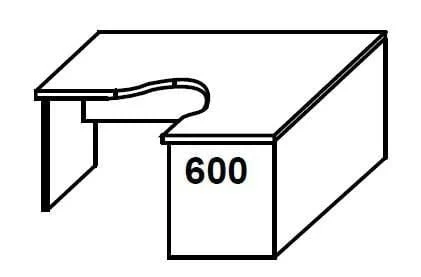 Стол письменный правый СА-3 Пр французский орех_1