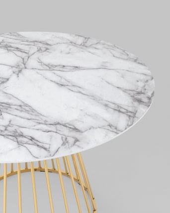 Стол обеденный Ливерпуль 110x110 Белый мрамор_3