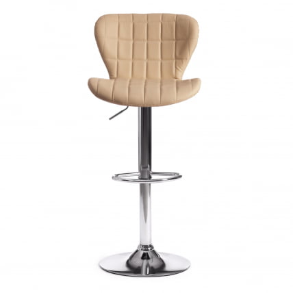 Стул барный AVIONIC (mod. KY712A) металл/экокожа, 45*53*86-107 см, бежевый/хром_4