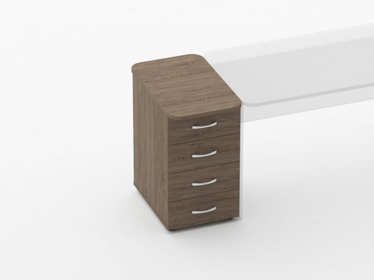 Тумба приставная на 4 ящика Glassy 3.10.10 Дуб Верцаска_0