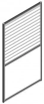 Перегородка со стеклом 1600 мм RAND RP160SG90 Дуб сонома_0