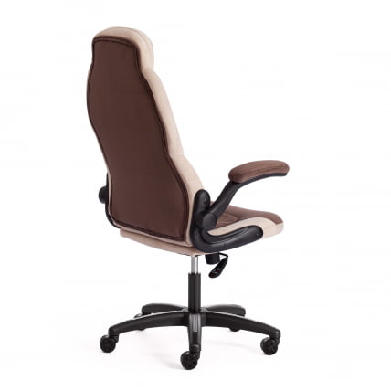 Кресло офисное BAZUKA флок , коричневый/бежевый/коричневый перфорированный, 6/7/6/06_2