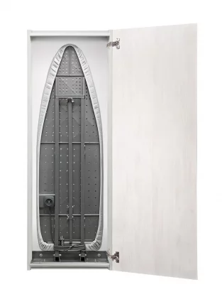 Шкаф со встроенной гладильной доской Iron Slim Eco (правый) Беленый дуб_0