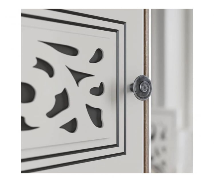 Тумба прикроватная Мадлен 10 Дуб сонома светлый Ясень белый Золото_2