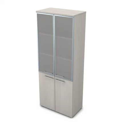 Шкаф высокий со стеклом GLOSS LINE 9НШ.005.19 Ivory_0