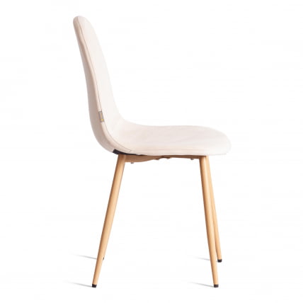 Стул BREEZE (mod. JSC-58) Велюр/металл , 44 х 53 х 86 см, Creamy (кремовый) HLR 5 / натуральный_1