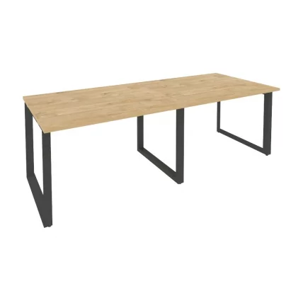 Стол переговорный (2 столешницы) ONIX O.MO-PRG-2.2 Тиквуд Светлый/Антрацит_0