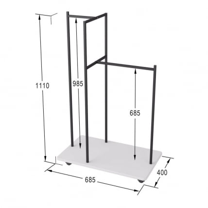 Вешалка гардеробная Стик Белый_1
