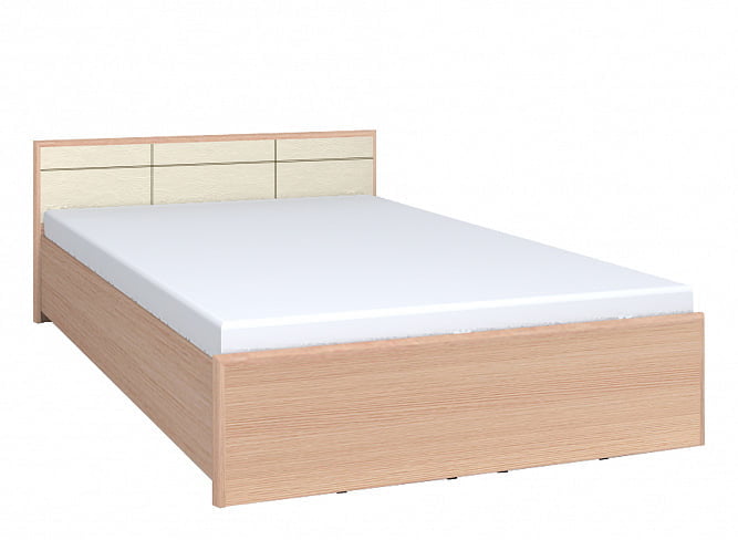 Кровать (1600) АМЕЛИ 2 1600 с основанием дерево (дуб отбеленный)_0