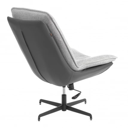 Кресло лаунж Cosmo велюр/букле (HYP)/экокожа, светло-серый/графит_2