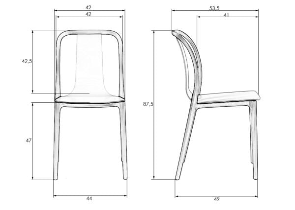 Стул обеденный ДОБРИН АДЭМ (черный/серо-голубой) 4 шт / DOBRIN ADAM_11