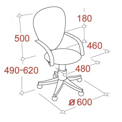 Кресло EChair-222 PC 622253 Черное_1