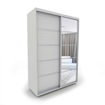 Шкаф-купе 2-х дверный Акцент-Квадро КВ 1200х600 Выбеленное дерево_0