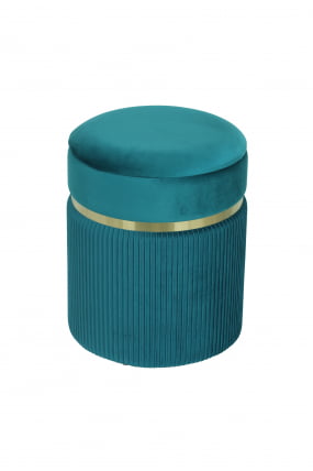 Пуф Миранда с ящиком велюр Бирюзовый_2