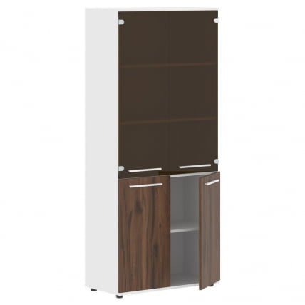 Шкаф комбинированный ЕДИС ЕХCС 85.2 Дуб Денвер темный Белый Белый / EDIS EHCS_1