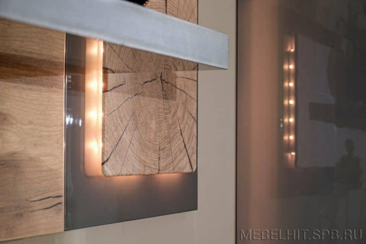 Комплект подсветки для полки навесной Фиджи ЛД.659.950.000 Дуб Золотой/Антрацит_0