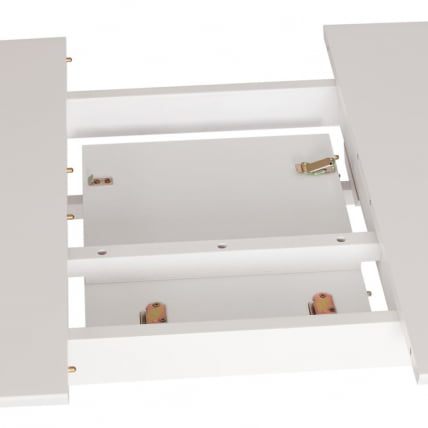 Стол обеденный раскладной Claire столешница МДФ, опоры дерево гевея, белый / натуральное дерево, 110+30 x 75 x 75см_3