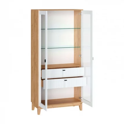 Шкаф двухстворчатый Бари ЛД 698.030.000 Дуб Золотой Белый_1