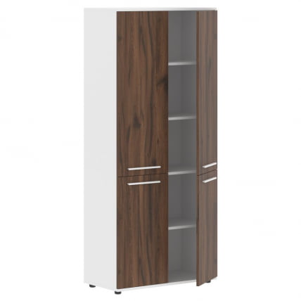 Шкаф с глухими средними и малыми дверьми ЕДИС ЕХCС 85.3 Дуб Денвер темный Белый Белый / EDIS EHCS_1