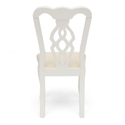 Стул Афродита/ Aphrodite дерево гевея, 46х54х99см, butter white, ткань кремовая с рисунком (3321)_3