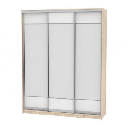 Шкаф-купе B-220х180х60-2(ДСС-Белый-D8D8D8)_0