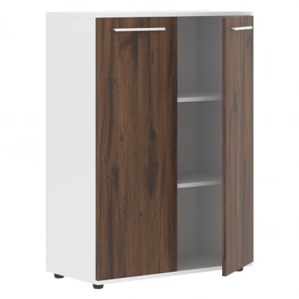 Шкаф с глухими средними дверьми ЕДИС ЕМCС 85.1 Дуб Денвер темный Белый Белый / EDIS EMCS_1