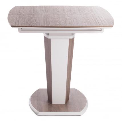 Стол FANCY МДФ HPL, 120-160х85х75 см, Дуб трюфель/Белый_2