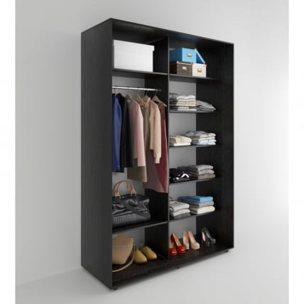 Шкаф-купе 2-х дверный Акцент-Лайт Д3 1600х600 Венге_1